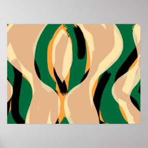 Modern Abstract Art Poster - Maximalist Style