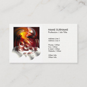 Modern Abstract Art Professional Artwork Linen Business Card