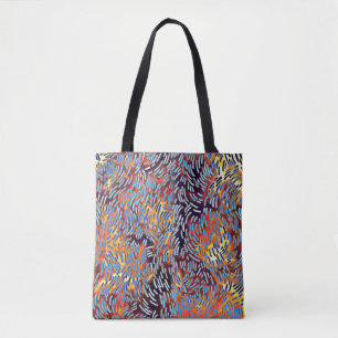 Modern Abstract Art Red Yellow Black Tote Bag