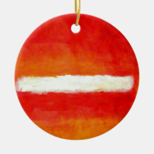Modern Abstract Art - Rothko Style Ceramic Tree Decoration