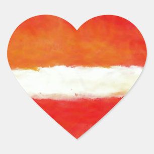 Modern Abstract Art - Rothko Style Heart Sticker