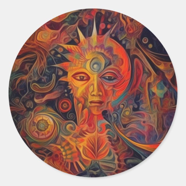 Modern Abstract Art Sticker Goddess (Front)