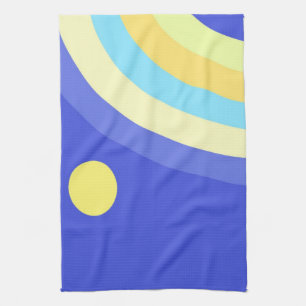 modern abstract art tea towel