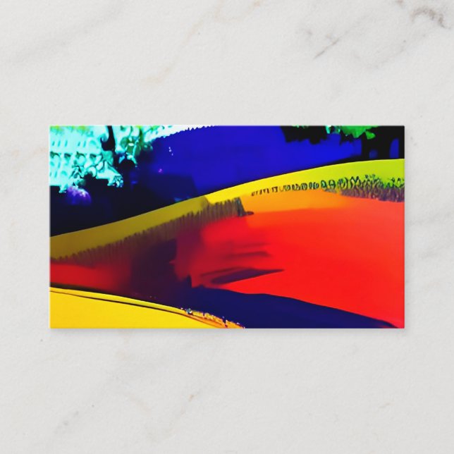 Modern Abstract Art Texture Colourful Business Card (Front)