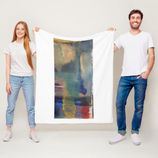 Modern Abstract Art Throw Fleece Blanket