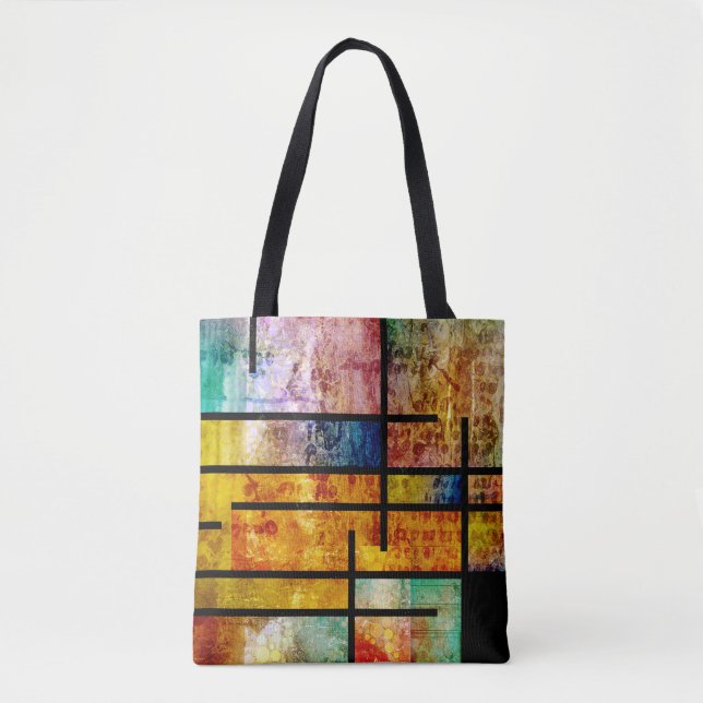 Modern abstract art tote bag (Front)