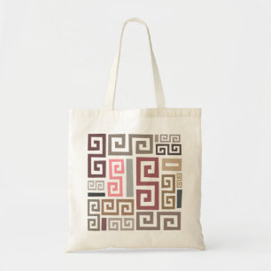 modern abstract artistic coloured lines tote bag