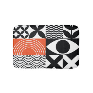 Modern Abstract: Artistic Design Canvas. Bath Mat