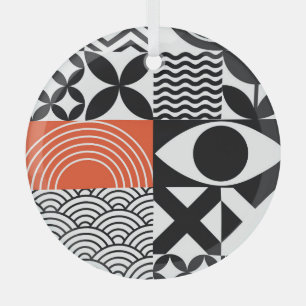 Modern Abstract: Artistic Design Canvas. Glass Tree Decoration