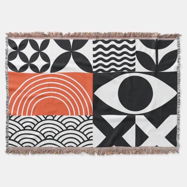 Modern Abstract: Artistic Design Canvas. Throw Blanket (Front)