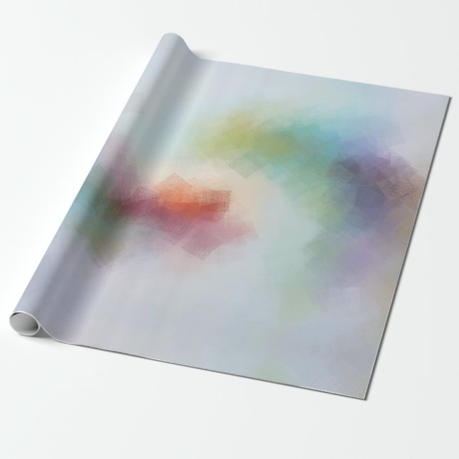 Modern Abstract Artwork Elegant Colourful Design Wrapping Paper (Unrolled)