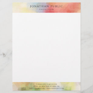 Modern Abstract Artwork Elegant Cool Template Custom Letterhead