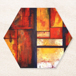 Modern Abstract Artwork Paper Coaster