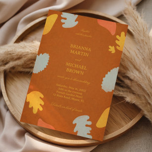 Modern Abstract Autumn Colourful Invitation