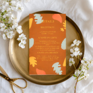 Modern Abstract Autumn Information Enclosure Card
