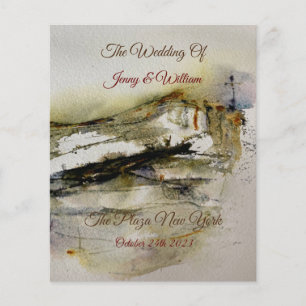 Modern Abstract Autumn watercolour  Wedding  Flyer