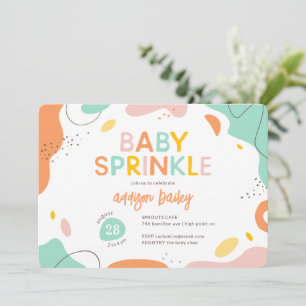 Modern Abstract Baby Sprinkle Invitation