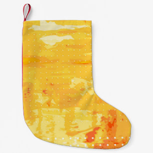 Modern abstract background of bright brush strokes small christmas stocking