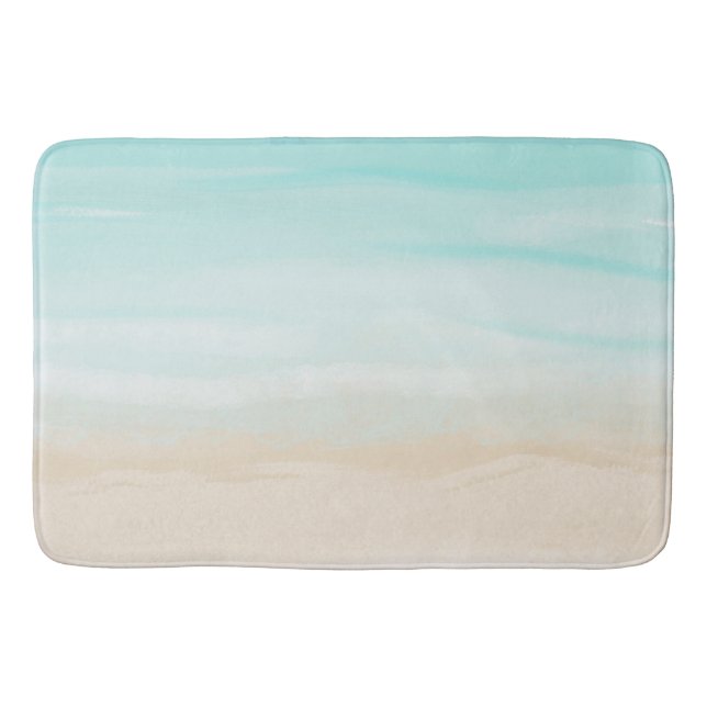 Modern Abstract Beach Bath Mat (Front)