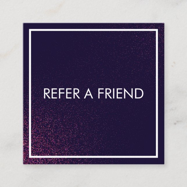 Modern Abstract  Beauty Salon Referral Card (Front)