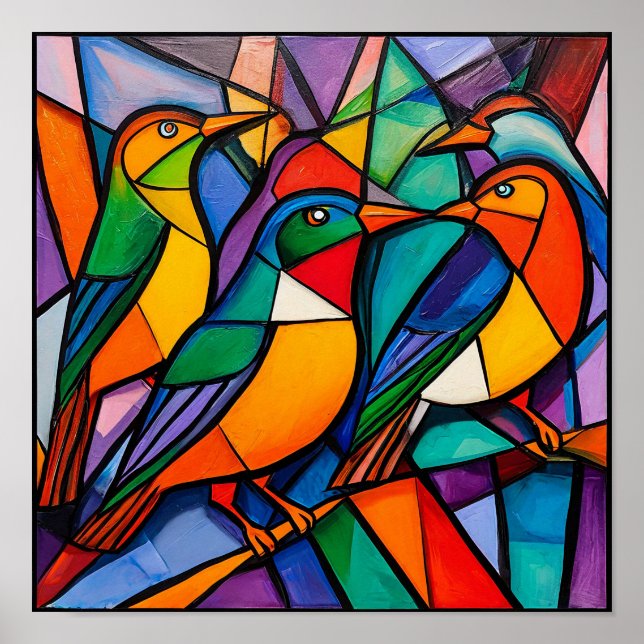 Modern Abstract Bird Nature-Inspired Home Décor 🐦 Poster (Front)
