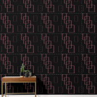 modern abstract black and pink geometrical
