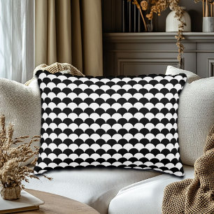 Modern Abstract Black and White Decorative Cushion