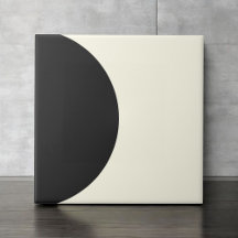 Modern Abstract Black and White Geometric Circle