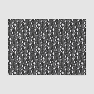 Modern abstract black and white ink illustration tissue paper