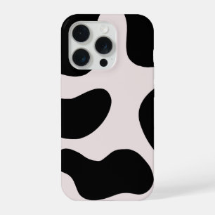 Modern Abstract Black Blob Pattern Phone Case 