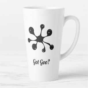Modern abstract black goo stain latte mug