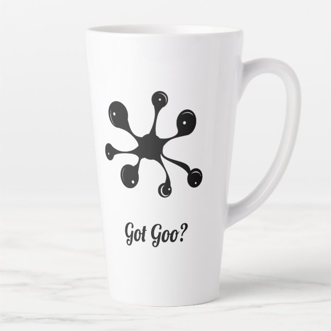 Modern abstract black goo stain latte mug (Right)