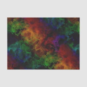 Modern Abstract Black Rainbow Tissue Paper