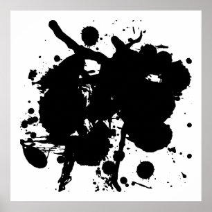 Modern Abstract Black Spots Poster