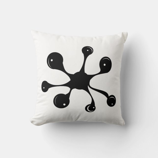 Modern abstract black stain cushion (Front)