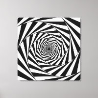 Modern Abstract Black & White Swirl Spiral Art