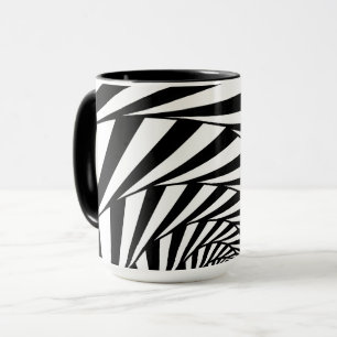 Modern Abstract Black & White Wavy Art  Mug