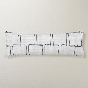 Modern abstract blending shapes and stripes body cushion