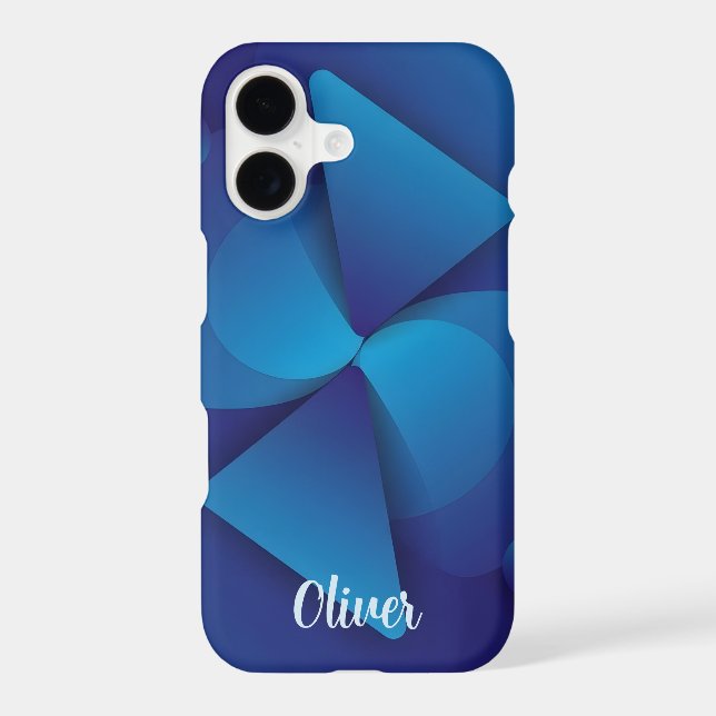 Modern Abstract Blue Geometric (Back)