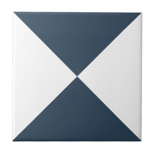 Modern Abstract Blue Geometric Triangle Pattern Tile