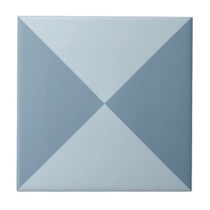 Modern Abstract Blue Geometric Triangle Pattern Tile