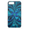 Modern Abstract Blue Green Fractal iPhone 8/7 Case