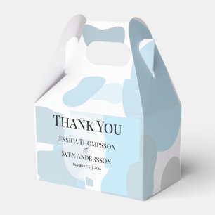 Modern Abstract Blue Minimalist Artistic Wedding Favour Box