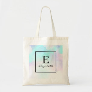 Modern Abstract Blue & Purple Watercolor Tote Bag