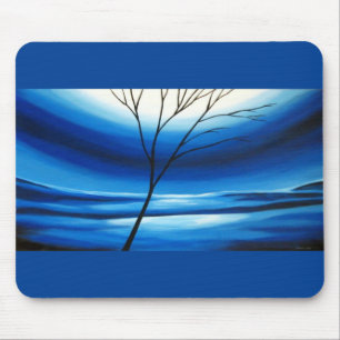 Modern Abstract Blue Sky Tree Elegant Template Mouse Mat