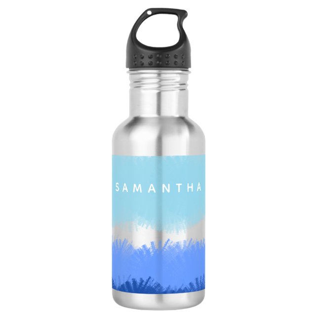 Modern Abstract Blue Tones 710 Ml Water Bottle (Front)