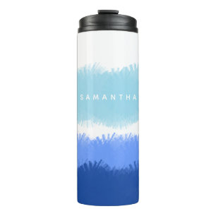 Modern Abstract Blue Tones  Thermal Tumbler