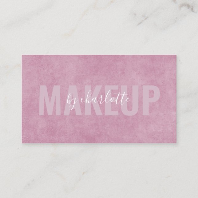 Modern Abstract Blush Pink Makeup Artist Beauty Business Card (Front)