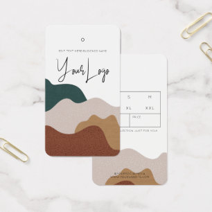 Modern Abstract Boho Business Clohing Hang Tag
