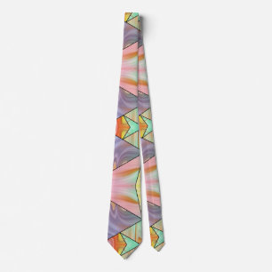 Modern Abstract boho Marble Art Tie
